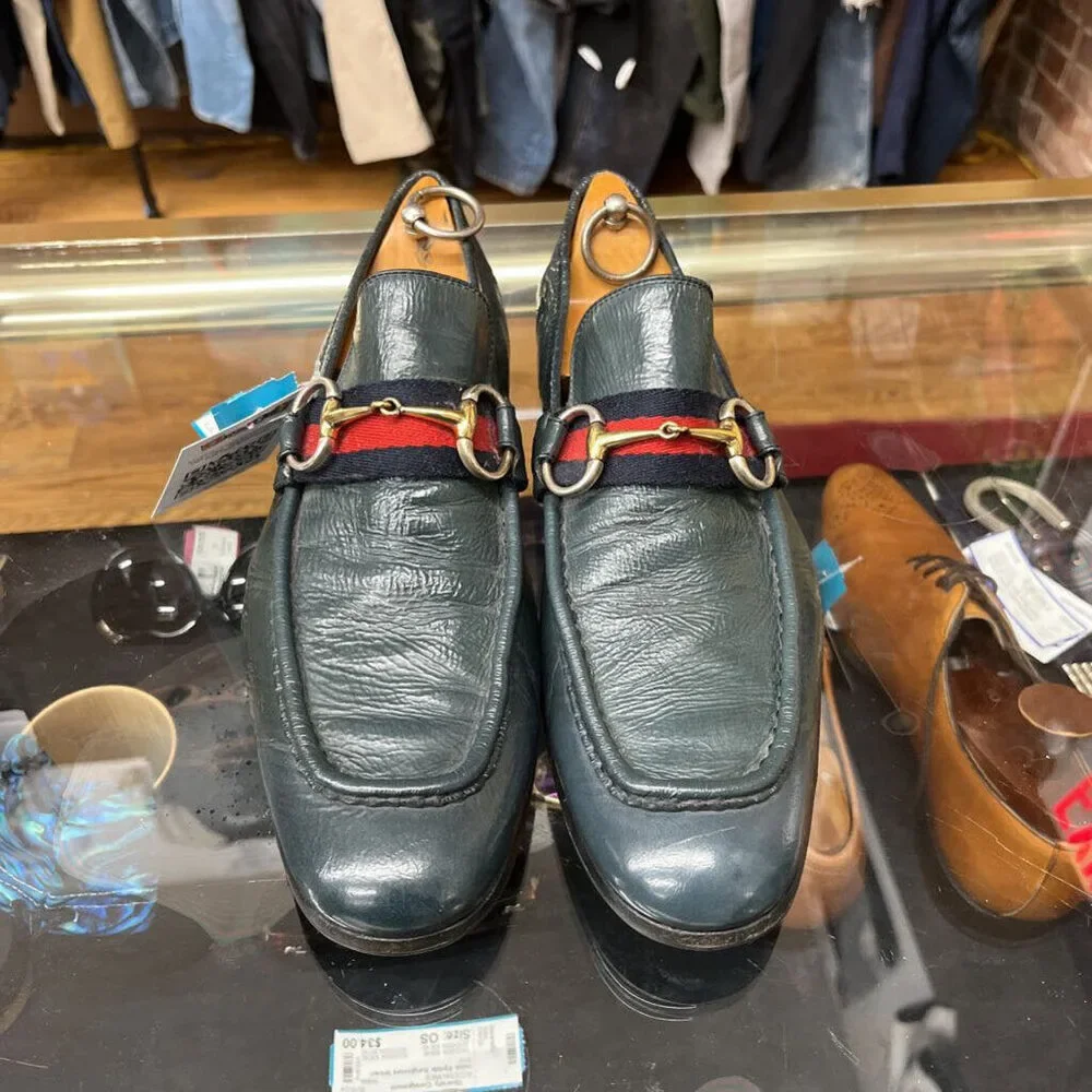 Gucci Green Patent Leather Loafers Size 9 - Picture 3 of 4